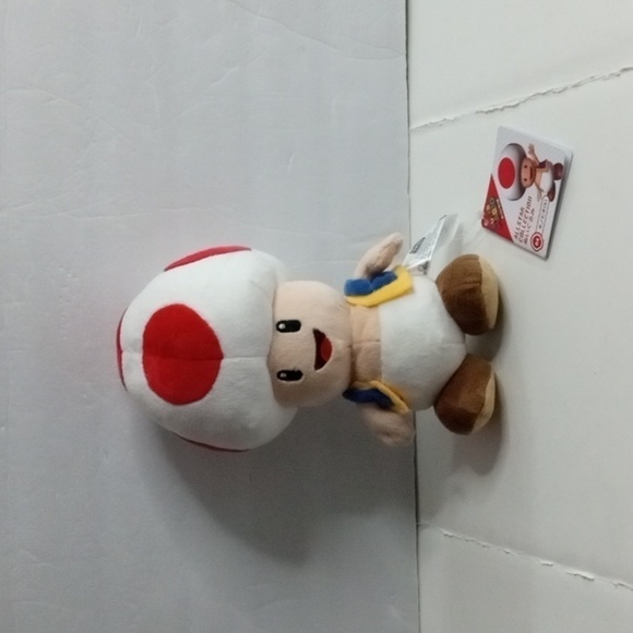 Super Mario Bros Toad 8" Plush AllStar Collection Red NWT - Picture 1 of 7